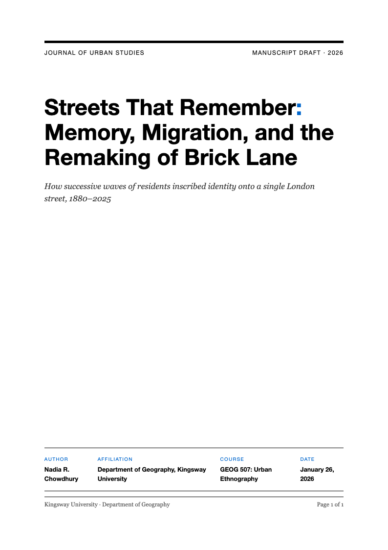 Typographic editorial apa title page
